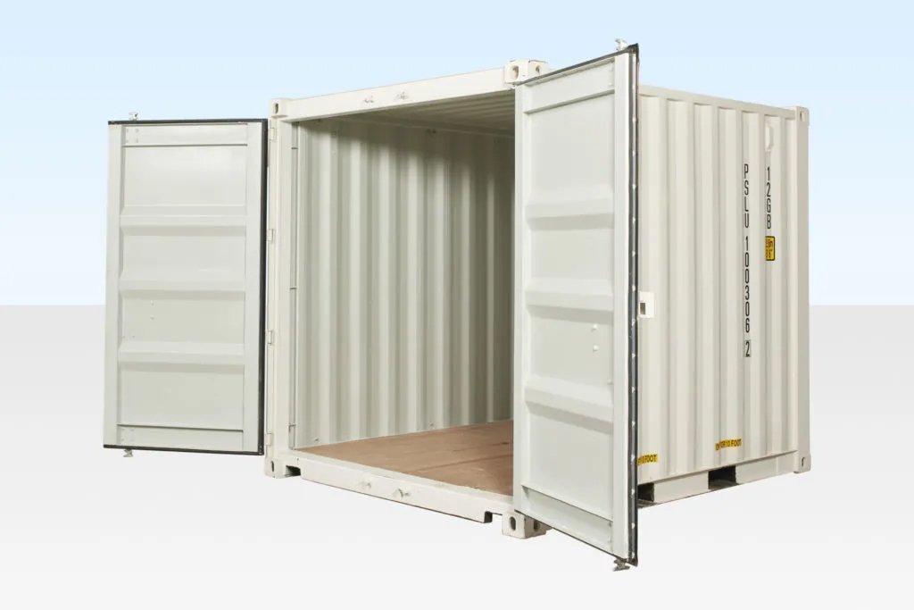 10ft x 8ft Shipping Container (One Trip) White (RAL 9003) - Image 4