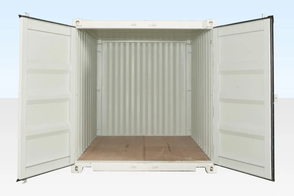 10ft x 8ft Shipping Container (One Trip) White (RAL 9003) - Image 5